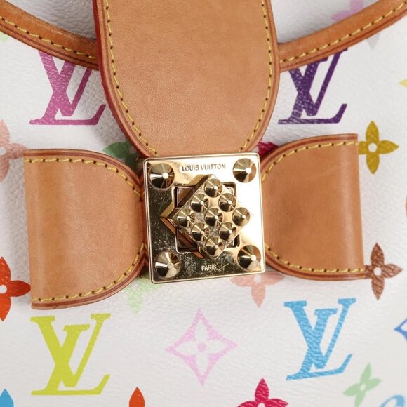 LOUIS VUITTON Monogram Multicolor Annie GM Tote Bag White M40303 LV Auth 123525V - Picture 2 of 15
